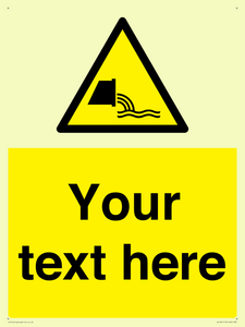 Custom Warning sewage effluent outfall